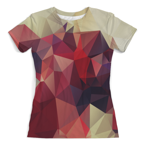 Заказать женскую футболку в Москве. Футболка с полной запечаткой (женская) Polygons от THE_NISE  - готовые дизайны и нанесение принтов.