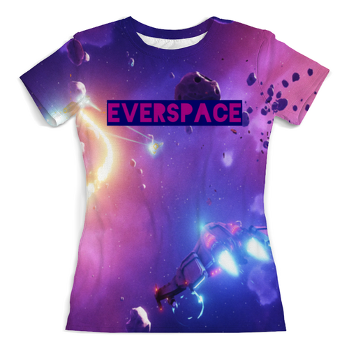 Заказать женскую футболку в Москве. Футболка с полной запечаткой (женская) Everspace от THE_NISE  - готовые дизайны и нанесение принтов.