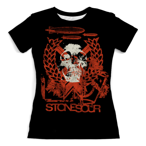 Заказать женскую футболку в Москве. Футболка с полной запечаткой (женская)  Stone Sour  от geekbox - готовые дизайны и нанесение принтов.