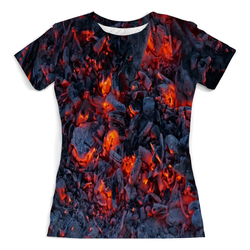 Заказать женскую футболку в Москве. Футболка с полной запечаткой (женская) Огненный от THE_NISE  - готовые дизайны и нанесение принтов.