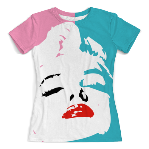 Заказать женскую футболку в Москве. Футболка с полной запечаткой (женская) Marilyn Monroe от balden - готовые дизайны и нанесение принтов.