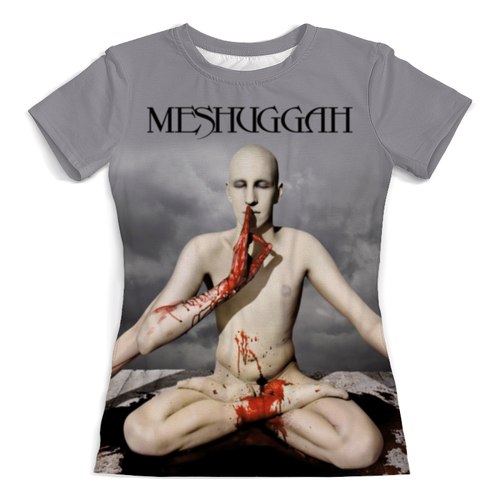 Заказать женскую футболку в Москве. Футболка с полной запечаткой (женская) Meshuggah от geekbox - готовые дизайны и нанесение принтов.