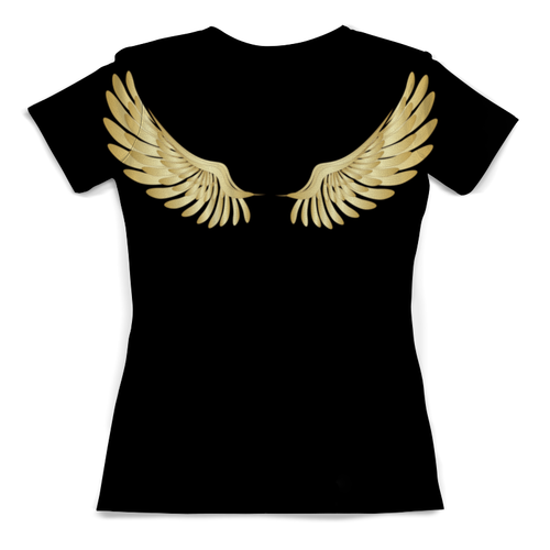 Заказать женскую футболку в Москве. Футболка с полной запечаткой (женская) Крылья за спиной от THE_NISE  - готовые дизайны и нанесение принтов.
