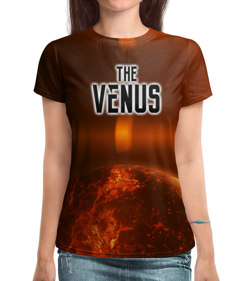 Заказать женскую футболку в Москве. Футболка с полной запечаткой (женская) The Venus (The Planet) от ISliM - готовые дизайны и нанесение принтов.