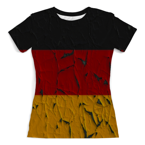 Заказать женскую футболку в Москве. Футболка с полной запечаткой (женская) Германия от Fonzo - готовые дизайны и нанесение принтов.