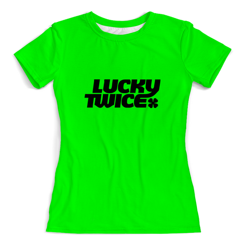 Заказать женскую футболку в Москве. Футболка с полной запечаткой (женская) Lucky twice от THE_NISE  - готовые дизайны и нанесение принтов.