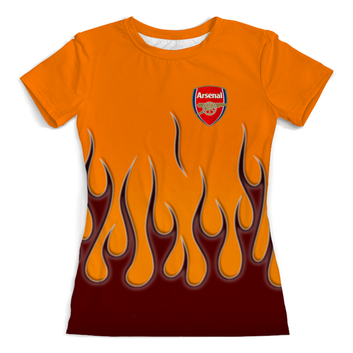 Заказать женскую футболку в Москве. Футболка с полной запечаткой (женская) Arsenal от THE_NISE  - готовые дизайны и нанесение принтов.