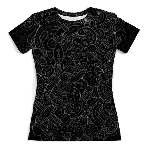 Заказать женскую футболку в Москве. Футболка с полной запечаткой (женская) Ufo kosmos от THE_NISE  - готовые дизайны и нанесение принтов.
