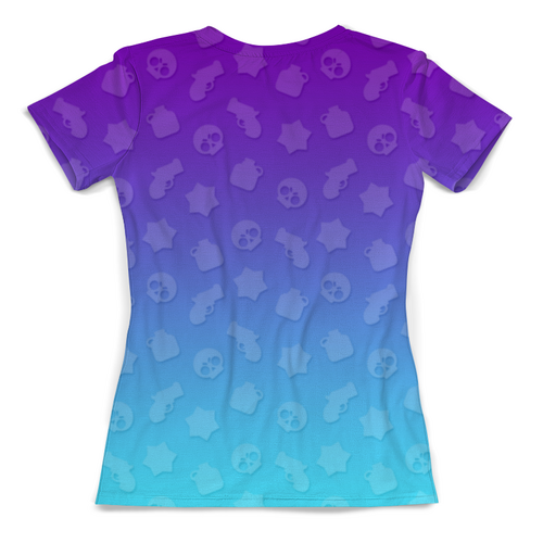 Заказать женскую футболку в Москве. Футболка с полной запечаткой (женская) BRAWL STARS от geekbox - готовые дизайны и нанесение принтов.