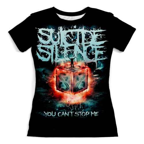 Заказать женскую футболку в Москве. Футболка с полной запечаткой (женская) Suicide Silence от geekbox - готовые дизайны и нанесение принтов.