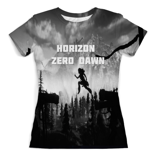 Заказать женскую футболку в Москве. Футболка с полной запечаткой (женская) Horizon Zero Dawn от THE_NISE  - готовые дизайны и нанесение принтов.