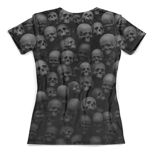 Заказать женскую футболку в Москве. Футболка с полной запечаткой (женская) BlackSkull  от balden - готовые дизайны и нанесение принтов.
