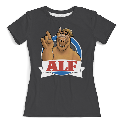 Заказать женскую футболку в Москве. Футболка с полной запечаткой (женская) ALF   (1) от ПРИНТЫ ПЕЧАТЬ  - готовые дизайны и нанесение принтов.