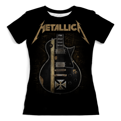 Заказать женскую футболку в Москве. Футболка с полной запечаткой (женская) Metallica от geekbox - готовые дизайны и нанесение принтов.