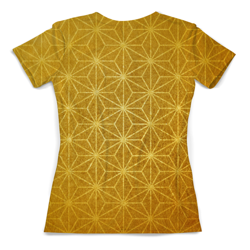 Заказать женскую футболку в Москве. Футболка с полной запечаткой (женская) золотой узор от THE_NISE  - готовые дизайны и нанесение принтов.