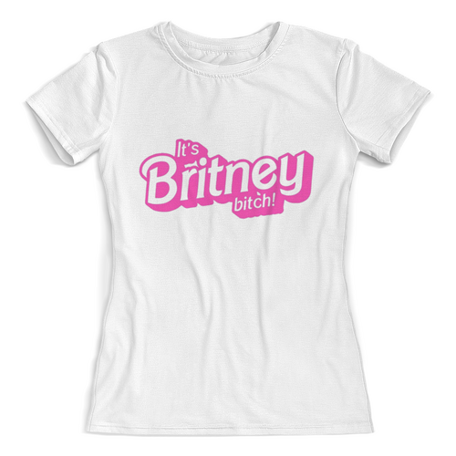 Заказать женскую футболку в Москве. Футболка с полной запечаткой (женская) Бритни Спирс It's Britney, bitch от gooz bye  - готовые дизайны и нанесение принтов.