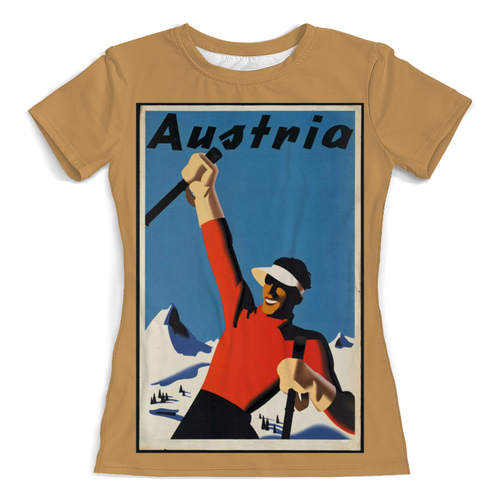 Заказать женскую футболку в Москве. Футболка с полной запечаткой (женская) Австрия от acidhouses - готовые дизайны и нанесение принтов.