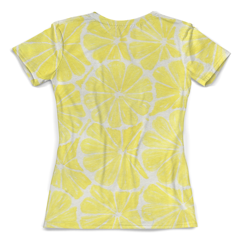 Заказать женскую футболку в Москве. Футболка с полной запечаткой (женская) Желтый лимон от Vasilixa - готовые дизайны и нанесение принтов.