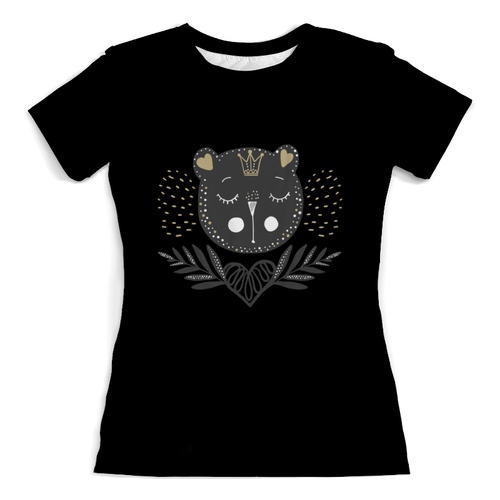 Заказать женскую футболку в Москве. Футболка с полной запечаткой (женская) мишка от THE_NISE  - готовые дизайны и нанесение принтов.