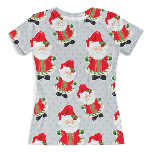 Заказать женскую футболку в Москве. Футболка с полной запечаткой (женская) Дед Мороз от THE_NISE  - готовые дизайны и нанесение принтов.
