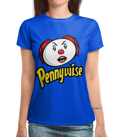 Заказать женскую футболку в Москве. Футболка с полной запечаткой (женская) Pennywise от T-shirt print  - готовые дизайны и нанесение принтов.