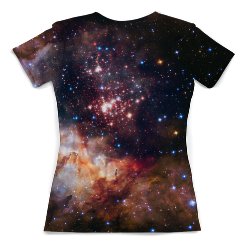 Заказать женскую футболку в Москве. Футболка с полной запечаткой (женская) Hubble от The Spaceway  - готовые дизайны и нанесение принтов.