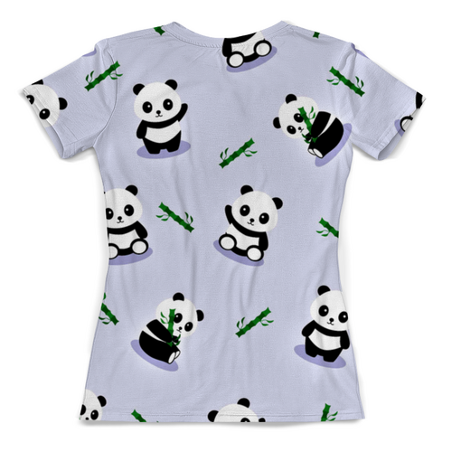 Заказать женскую футболку в Москве. Футболка с полной запечаткой (женская) Милые панды от T-shirt print  - готовые дизайны и нанесение принтов.
