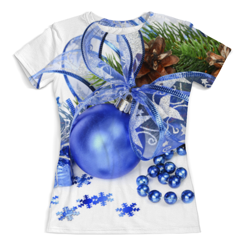 Заказать женскую футболку в Москве. Футболка с полной запечаткой (женская) Новый год от Maksim  - готовые дизайны и нанесение принтов.