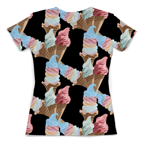 Заказать женскую футболку в Москве. Футболка с полной запечаткой (женская) Мороженое от nadegda - готовые дизайны и нанесение принтов.