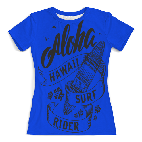 Заказать женскую футболку в Москве. Футболка с полной запечаткой (женская) Aloha от THE_NISE  - готовые дизайны и нанесение принтов.