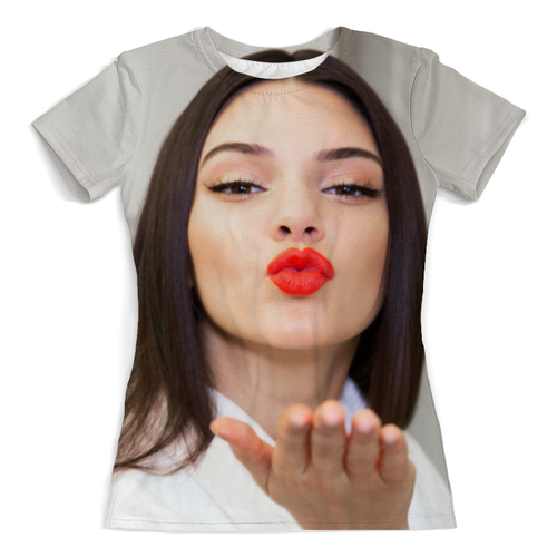 Заказать женскую футболку в Москве. Футболка с полной запечаткой (женская) Kendall Jenner от Nar - готовые дизайны и нанесение принтов.