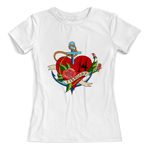 Заказать женскую футболку в Москве. Футболка с полной запечаткой (женская) день влюбленных от THE_NISE  - готовые дизайны и нанесение принтов.
