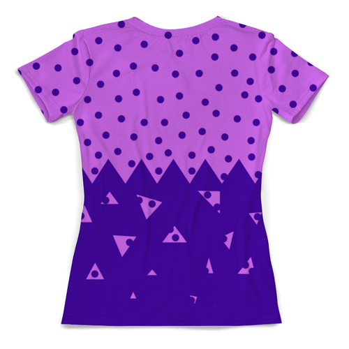 Заказать женскую футболку в Москве. Футболка с полной запечаткой (женская) Падающие треугольники от valezar - готовые дизайны и нанесение принтов.