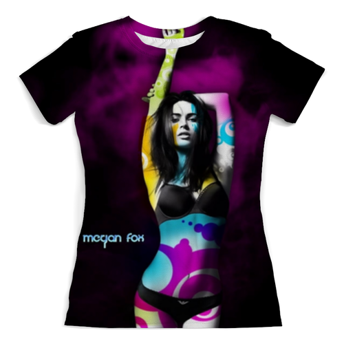 Заказать женскую футболку в Москве. Футболка с полной запечаткой (женская) Megan Fox от Виктор Гришин - готовые дизайны и нанесение принтов.