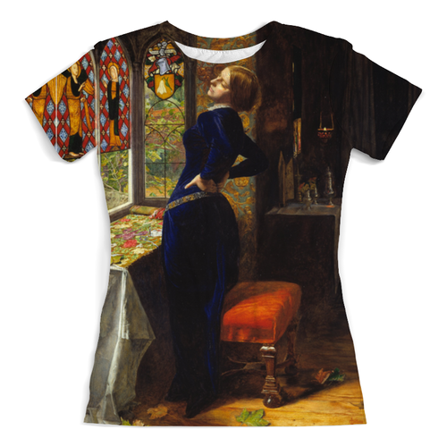 Заказать женскую футболку в Москве. Футболка с полной запечаткой (женская) Мариана (Джон Милле) от trend - готовые дизайны и нанесение принтов.