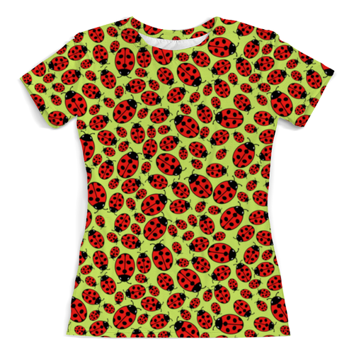 Заказать женскую футболку в Москве. Футболка с полной запечаткой (женская) ladybugs от stepan gilev - готовые дизайны и нанесение принтов.