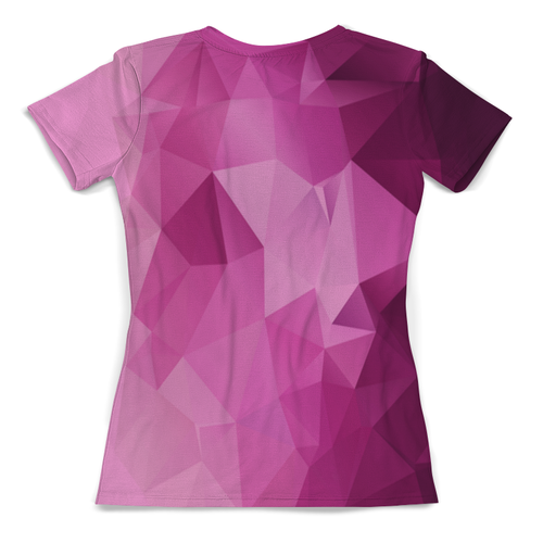 Заказать женскую футболку в Москве. Футболка с полной запечаткой (женская) Розовый полигон от THE_NISE  - готовые дизайны и нанесение принтов.