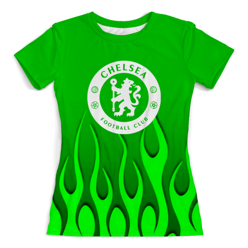 Заказать женскую футболку в Москве. Футболка с полной запечаткой (женская) Chelsea от THE_NISE  - готовые дизайны и нанесение принтов.