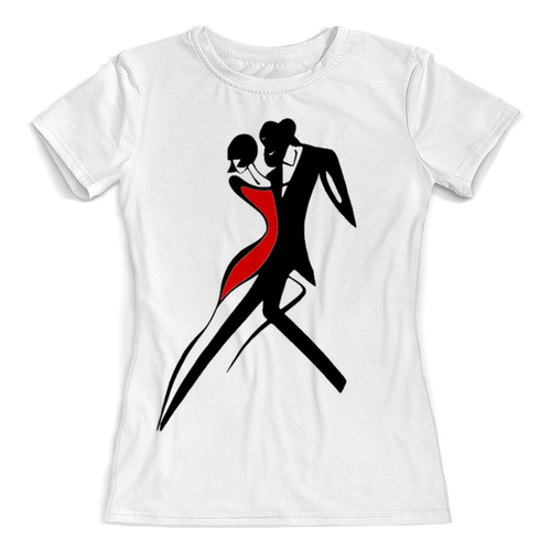Заказать женскую футболку в Москве. Футболка с полной запечаткой (женская) Танго от Виктор Гришин - готовые дизайны и нанесение принтов.