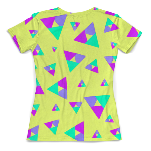 Заказать женскую футболку в Москве. Футболка с полной запечаткой (женская) Треугольники 1 от valezar - готовые дизайны и нанесение принтов.