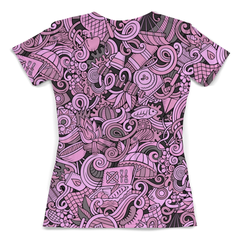Заказать женскую футболку в Москве. Футболка с полной запечаткой (женская) Fish Pattern от THE_NISE  - готовые дизайны и нанесение принтов.
