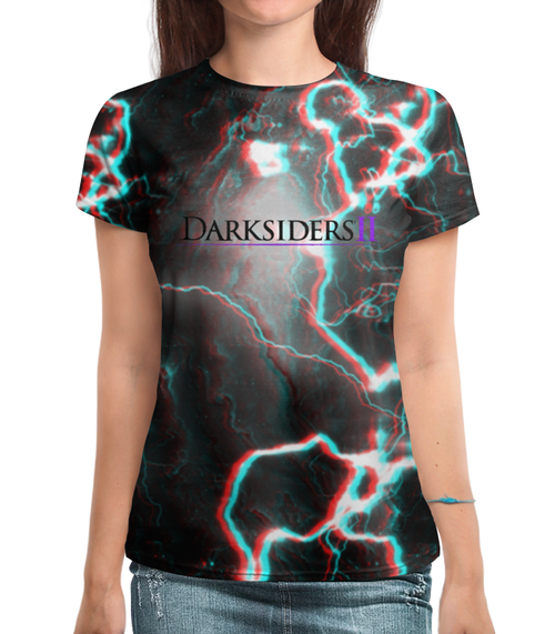 Заказать женскую футболку в Москве. Футболка с полной запечаткой (женская) Darksiders 2 от THE_NISE  - готовые дизайны и нанесение принтов.