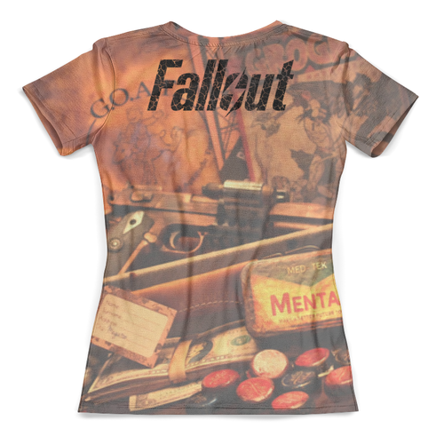 Заказать женскую футболку в Москве. Футболка с полной запечаткой (женская) Fallout Design от balden - готовые дизайны и нанесение принтов.