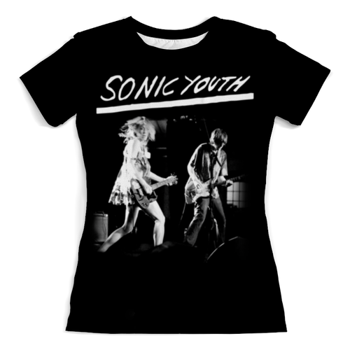 Заказать женскую футболку в Москве. Футболка с полной запечаткой (женская) Sonic Youth от geekbox - готовые дизайны и нанесение принтов.