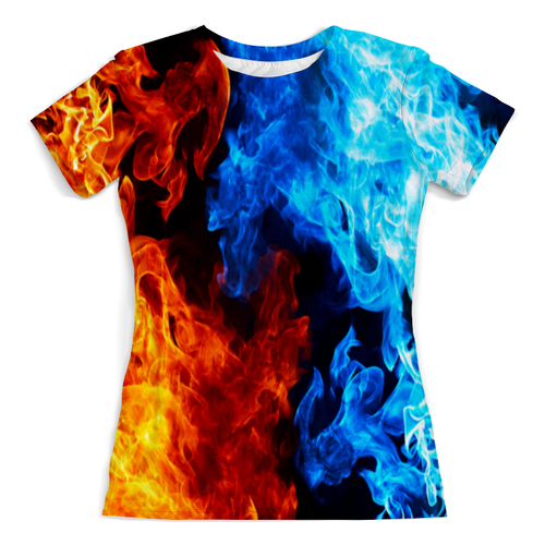 Заказать женскую футболку в Москве. Футболка с полной запечаткой (женская) Огненная битва от THE_NISE  - готовые дизайны и нанесение принтов.