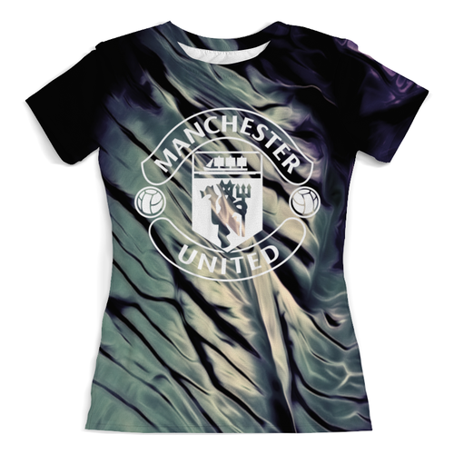 Заказать женскую футболку в Москве. Футболка с полной запечаткой (женская) Манчестер Юнайтед от THE_NISE  - готовые дизайны и нанесение принтов.