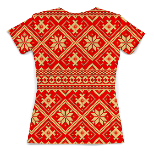 Заказать женскую футболку в Москве. Футболка с полной запечаткой (женская) новый год от queen  - готовые дизайны и нанесение принтов.