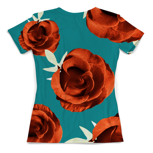 Заказать женскую футболку в Москве. Футболка с полной запечаткой (женская) красные розы от THE_NISE  - готовые дизайны и нанесение принтов.