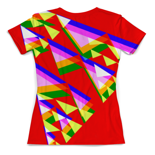 Заказать женскую футболку в Москве. Футболка с полной запечаткой (женская) Colorfull triangle от Макс ЧеГевара - готовые дизайны и нанесение принтов.