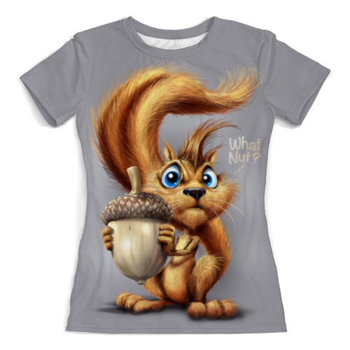 Заказать женскую футболку в Москве. Футболка с полной запечаткой (женская) Furry Squirrel от balden - готовые дизайны и нанесение принтов.